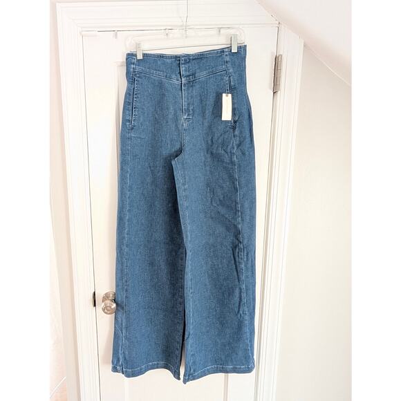 NWT Pilcro Polished Pool Wide-Leg Trouser Jeans Sz 27 Anthropologie - Picture 1 of 4